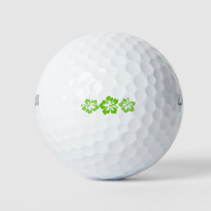 Hibiscus Green Hawaii Design Flowers Golf Balls