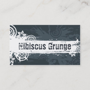 Hibiscus Grunge Business Cards