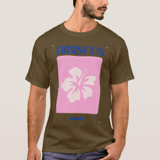 Hibiscus Hawaii EEUU Minimal Desing TShirt