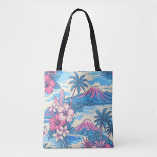 Hibiscus Island Hawaiian Scenic -Blue Beach Bag