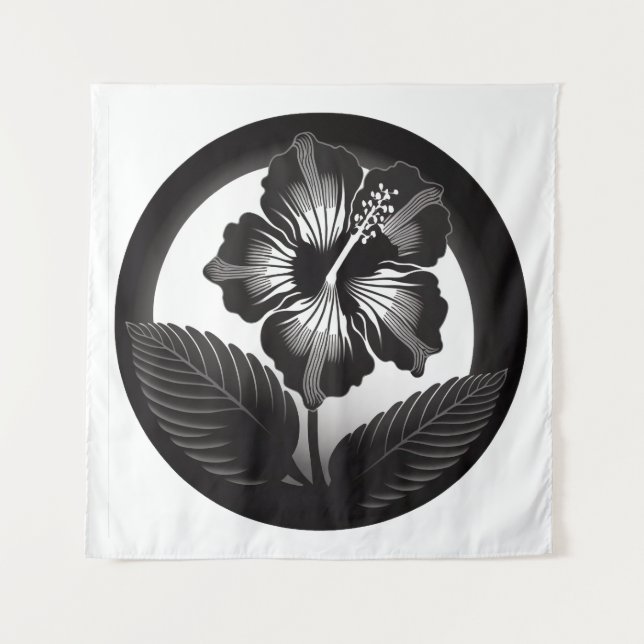 Hibiscus Kamon design Tapestry (Front)