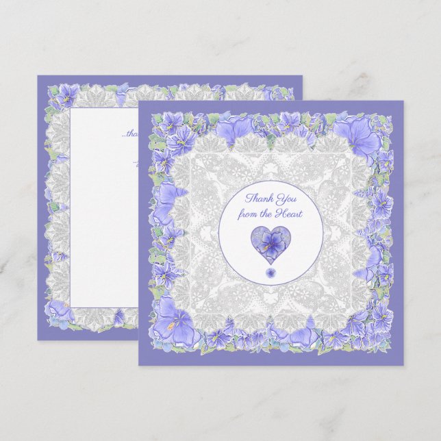 Hibiscus & lace BLUE (Front/Back)