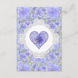 Hibiscus & lace BLUE Enclosure Card