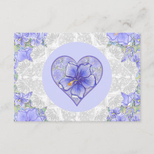 Hibiscus & lace BLUE Enclosure Card