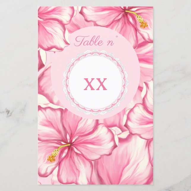 Hibiscus & lace PINK (Back)