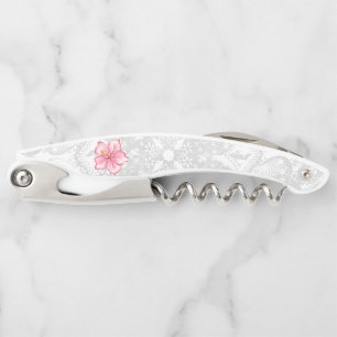 Hibiscus & lace PINK Corkscrew
