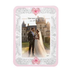 Hibiscus & lace PINK Magnet