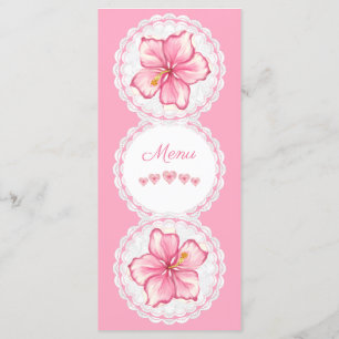 Hibiscus & lace PINK Menu