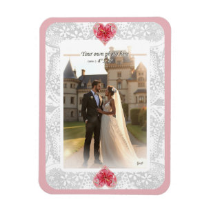 Hibiscus & lace RED Magnet