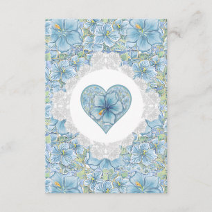 Hibiscus & lace TURQUOISE Enclosure Card