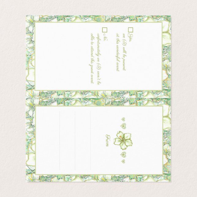 Hibiscus & lace WHITE (Inside Unfolded)