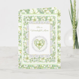 Hibiscus & lace WHITE Card