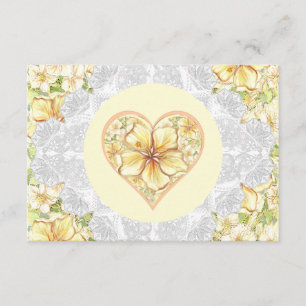 Hibiscus & lace YELLOW Enclosure Card