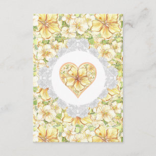Hibiscus & lace YELLOW Enclosure Card