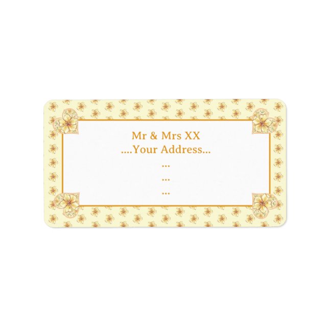 Hibiscus & lace YELLOW Label (Front)