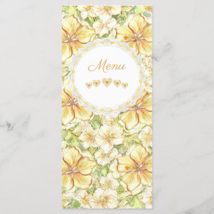 Hibiscus & lace YELLOW Menu