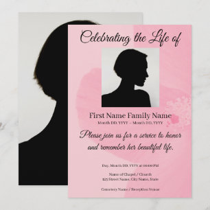 Hibiscus memorial invitation