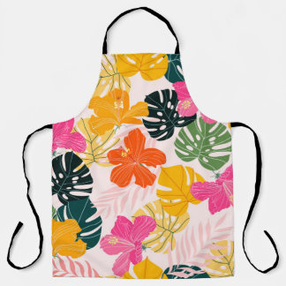 Hibiscus & Monstera: Tropical Vibrance Apron