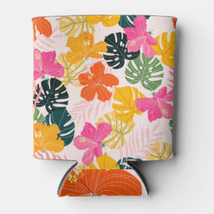 Hibiscus & Monstera: Tropical Vibrance Can Cooler