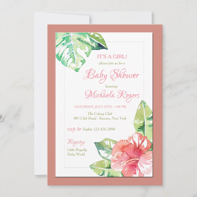 Hibiscus Morning Invitation (Front)