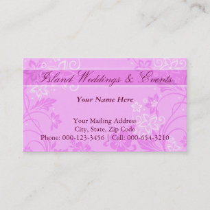 hibiscus motif.pur ~ bc business card