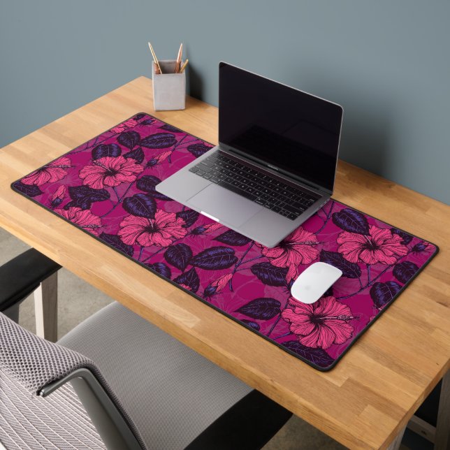 Hibiscus night desk mat (Office 2)