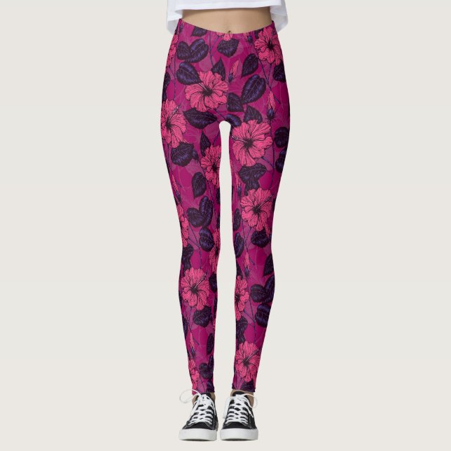 Hibiscus night leggings (Front)