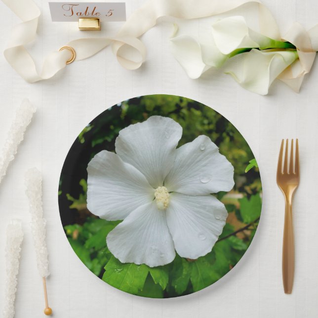 Hibiscus Paper Plate (Wedding)