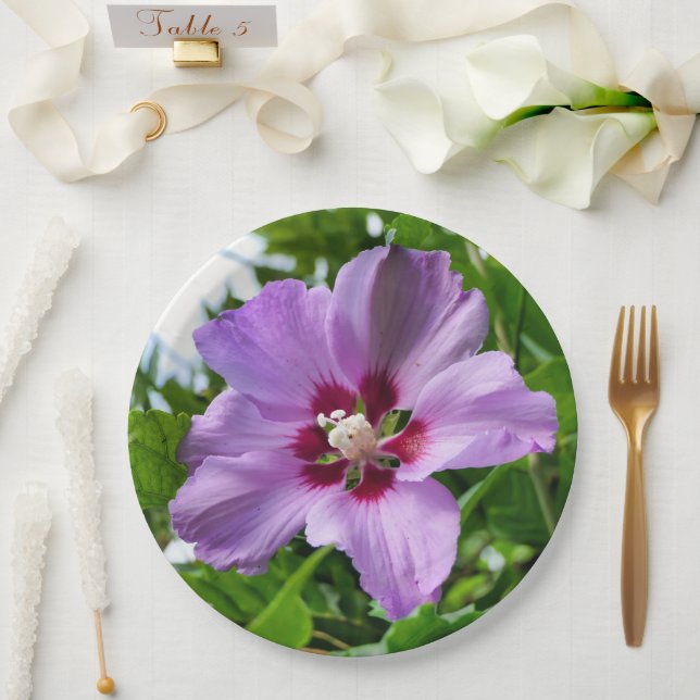 Hibiscus Paper Plate (Wedding)