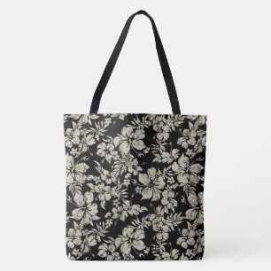 Hibiscus Pareau Distressed Hawaiian Beach Bag