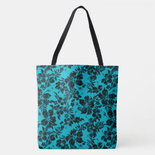 Hibiscus Pareau Distressed Hawaiian Beach Bag