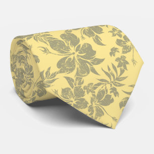 Hibiscus Pareau Hawaiian Floral Two-sided Printed Tie