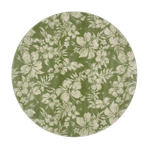 Hibiscus Pareau Hawaiian Glass Cutting Board