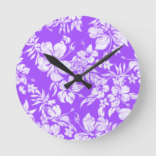 Hibiscus Pareau Hawaiian Wall Clocks