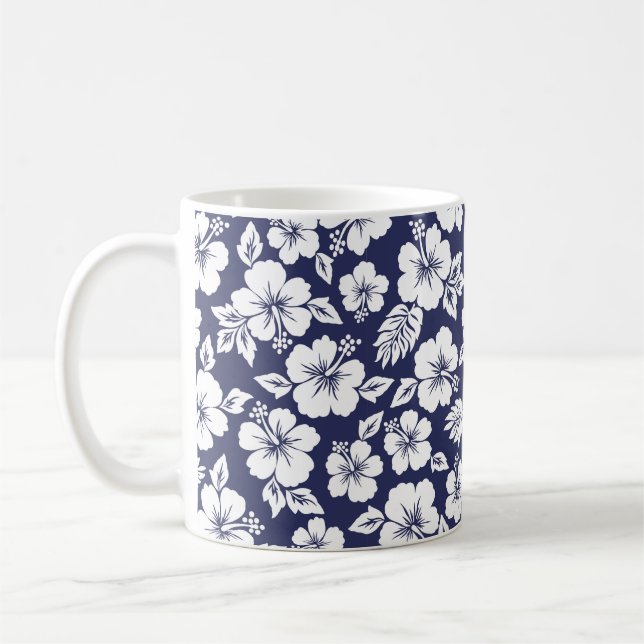 Hibiscus pattern coffee mug (Left)