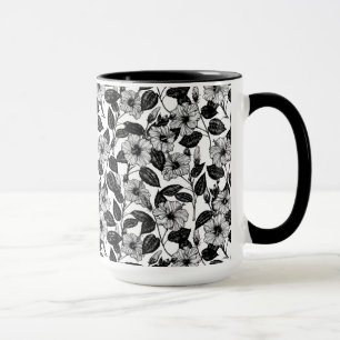 Hibiscus pattern mug