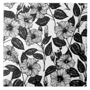 Hibiscus pattern tile