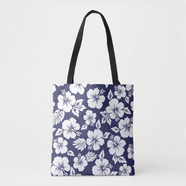 Hibiscus pattern tote bag (Front)