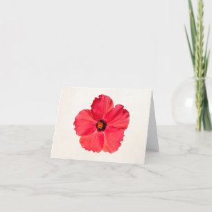 Hibiscus - Personalised Tropical Hot Pink Flower Card