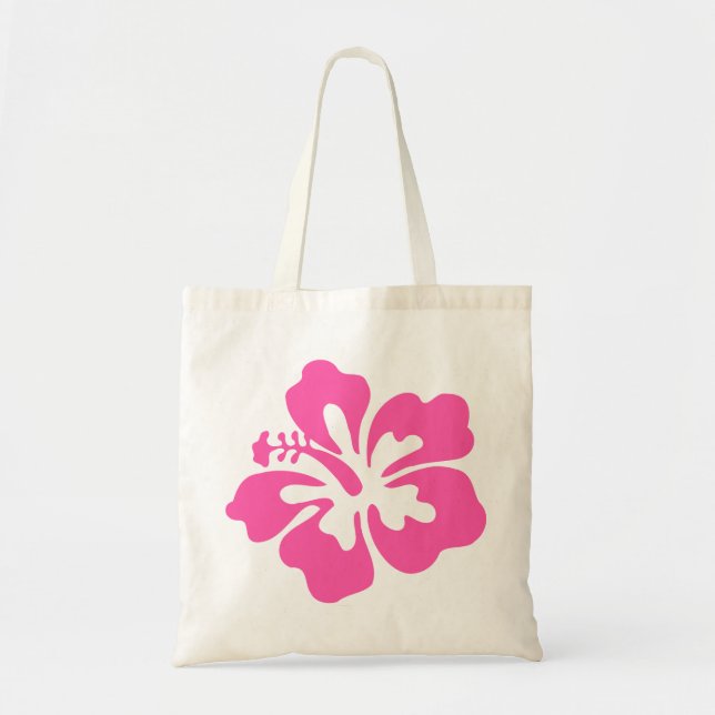 Hibiscus Pink Tropical Flower Floral Bloom Tote Bag (Front)