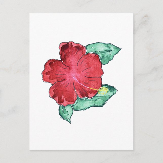 Hibiscus Postcard (Front)