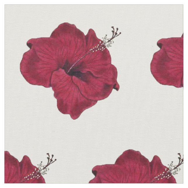 Hibiscus Print Fabric (Close Up)