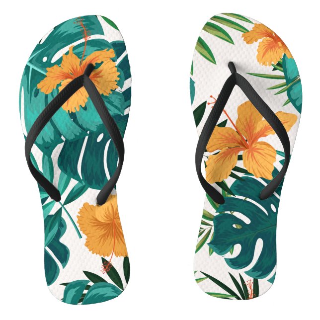 Hibiscus Print Jandals (Footbed)
