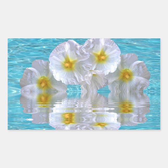 Hibiscus Rectangular Sticker (Front)
