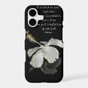 Hibiscus Reflection With Inspirational Quote