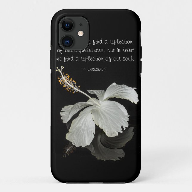 Hibiscus Reflection With Quote Droid RAZR Case (Back)