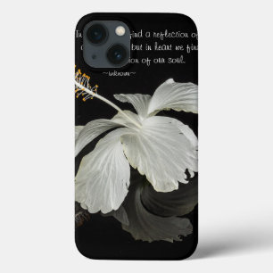 Hibiscus Reflection With Quote iPad Case