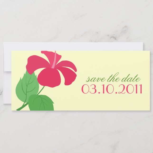 Hibiscus Save the Date Announcement (Front)