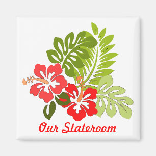 Hibiscus Small Stateroom Door Magnet