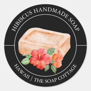 Hibiscus Soap label